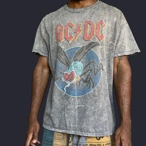AC/DC Vintage Tour Graphic Tee - Gray